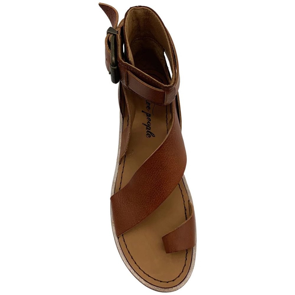 Free People Women's Strappy Leather Sandal Mahogany - Medium - Picture 2 of 3
